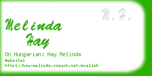 melinda hay business card